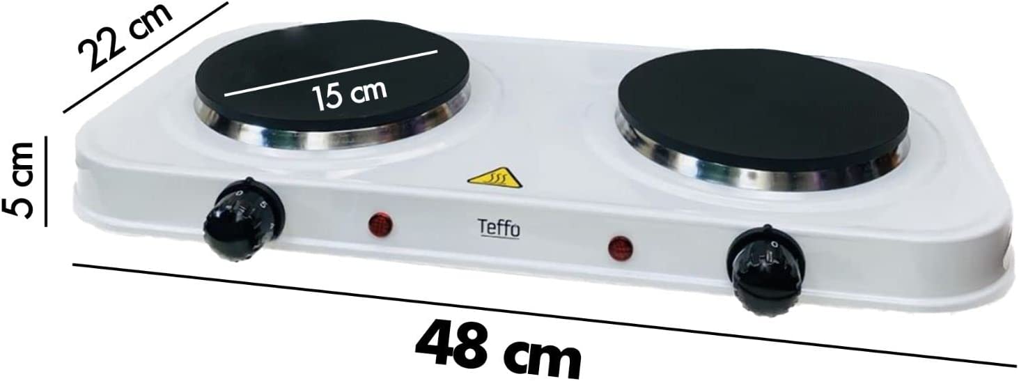 Teffo Doppelkochplatte Doppel Herdplatte Tragbar Camping Kochfe