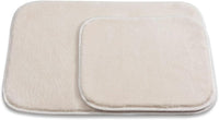 Artwelt Badezimmerteppich Set 2 teilig rutschfest Badematte Badevorleger Duschvorleger Absorbierende Badteppich für Badezimmer 50x80 & 40x50 Creme
