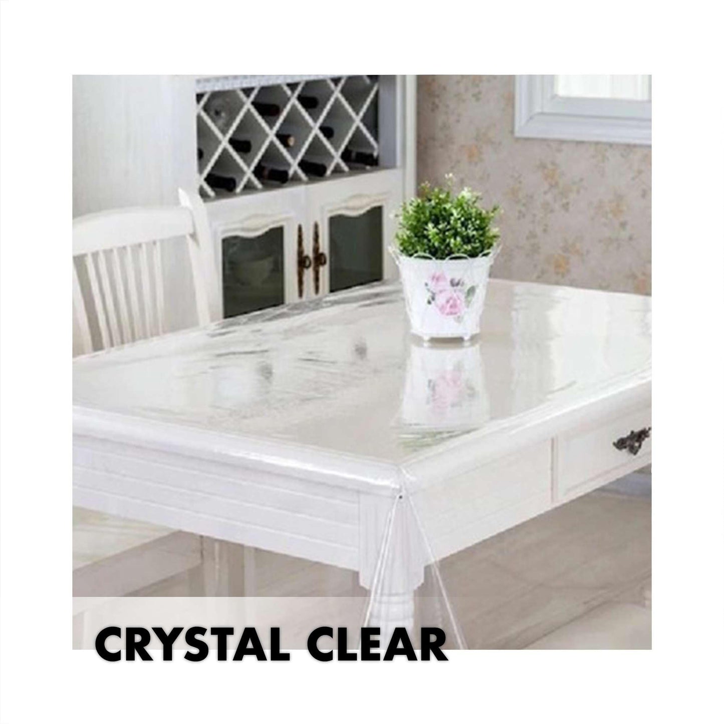 Artwelt Tischdecke Transparent Tischfolie 0.22mm Ideal für Geburtstagsfeiern Karneval Babypartys Glasklar Tischschutz Wasserdicht Abwaschbar Wunschmaß Fettdicht Tischschutzfolie (110cm X 140cm)
