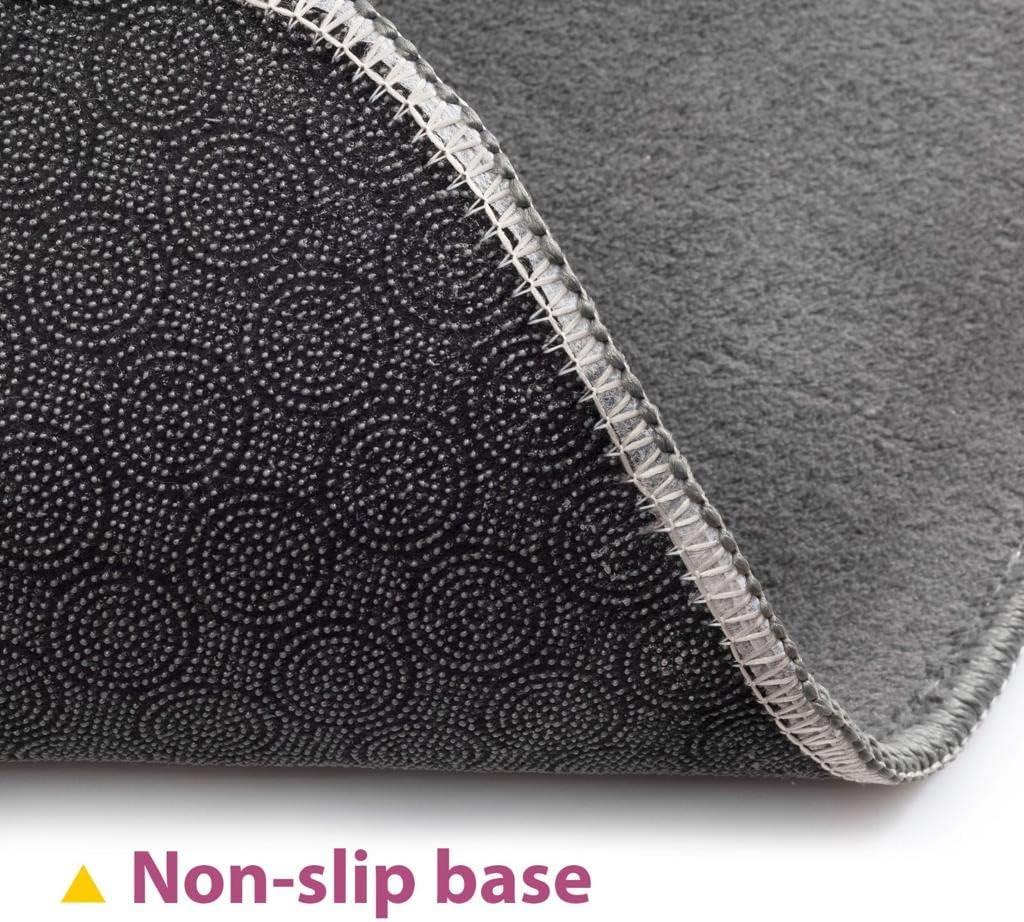 Artwelt Badezimmerteppich Set 2 teilig rutschfest Badematte Badevorleger Duschvorleger Absorbierende Badteppich für Badezimmer 50x80 & 40x50 Anthrazit