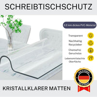 Artwelt Tischdecke Transparent Tischfolie Glasklar Weiche Folie 2.2 mm Kratzfest Wasserdicht Abwaschbar Tischschutz Folie Wunschmaß Tischschutzfolie |Premium Qualität Made in Germany| (100cm X 70cm)