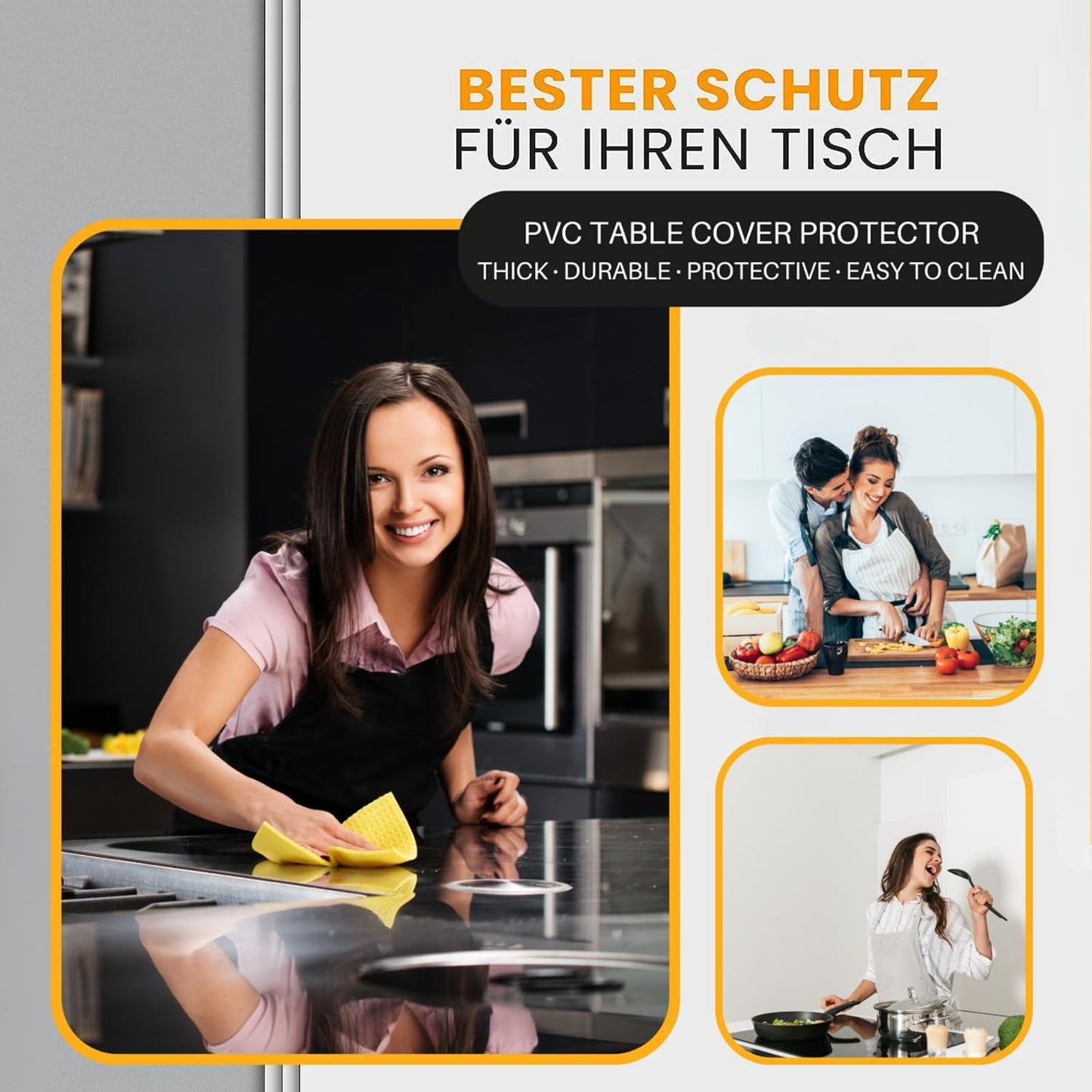 Artwelt Tischdecke Transparent Tischfolie Glasklar Weiche Folie 2.2 mm Kratzfest Wasserdicht Abwaschbar Tischschutz Folie Wunschmaß Tischschutzfolie |Premium Qualität Made in Germany| (100cm X 70cm)