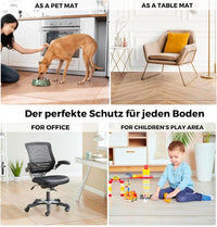 Artwelt Bodenschutzmatte Bürostuhl Transparent 1.5mm Schreibtischstuhl Unterlage Bodenmatte Bürostuhlunterlage Stuhlunterlage Stuhlmatte (120cm X 90cm)