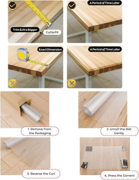 Artwelt Tischdecke Transparent Tischfolie 2.0mm Glasklar Folie Tischschutz Wasserdicht Abwaschbar Polyvinylchloride Folie Wunschmaß Fettdicht Tischschutzfolie (40cm X 60cm)