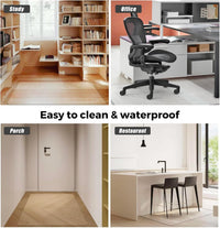 Artwelt Bodenschutzmatte Bürostuhl Transparent 1.5mm Schreibtischstuhl Unterlage Bodenmatte Bürostuhlunterlage Stuhlunterlage Stuhlmatte (120cm X 90cm)