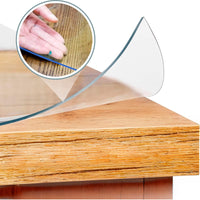 Artwelt Tischdecke Transparent Tischfolie Glasklar Weiche Folie 2.2 mm Kratzfest Wasserdicht Abwaschbar Tischschutz Folie Wunschmaß Tischschutzfolie |Premium Qualität Made in Germany| (100cm X 70cm)