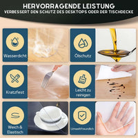 Artwelt Tischdecke Transparent Tischfolie 2.0mm Glasklar Folie Tischschutz Wasserdicht Abwaschbar Polyvinylchloride Folie Wunschmaß Fettdicht Tischschutzfolie (40cm X 60cm)