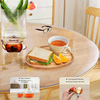 Artwelt Tischdecke Transparent Rund 2.0mm Tischfolie Glasklar Folie Tischschutz Wasserdicht Abwaschbar Wunschmaß Tischschutzfolie für Runde Tische Durchmesser 40cm