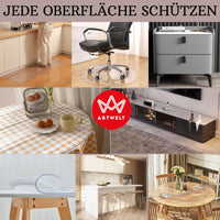 Artwelt Tischdecke Transparent Rund 2.0mm Tischfolie Glasklar Folie Tischschutz Wasserdicht Abwaschbar Wunschmaß Tischschutzfolie für Runde Tische Durchmesser 40cm