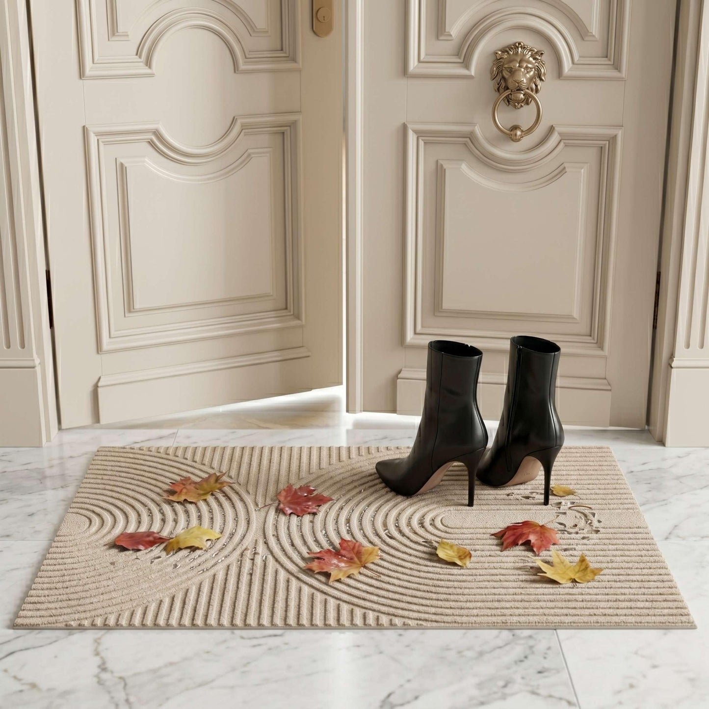 Artwelt Fußmatte 40x60 cm – rutschfeste Schmutzfangmatte Innen & Außen | Fußabstreifer Türmatte Schuhmatte | für Haustür, Flur & Fußmatte außen | Espresso Brown