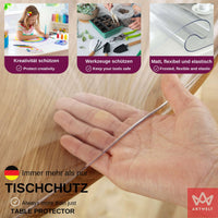 Artwelt Tischdecke Transparent Rund 2.0mm Tischfolie Glasklar Folie Tischschutz Wasserdicht Abwaschbar Wunschmaß Tischschutzfolie für Runde Tische Durchmesser 40cm