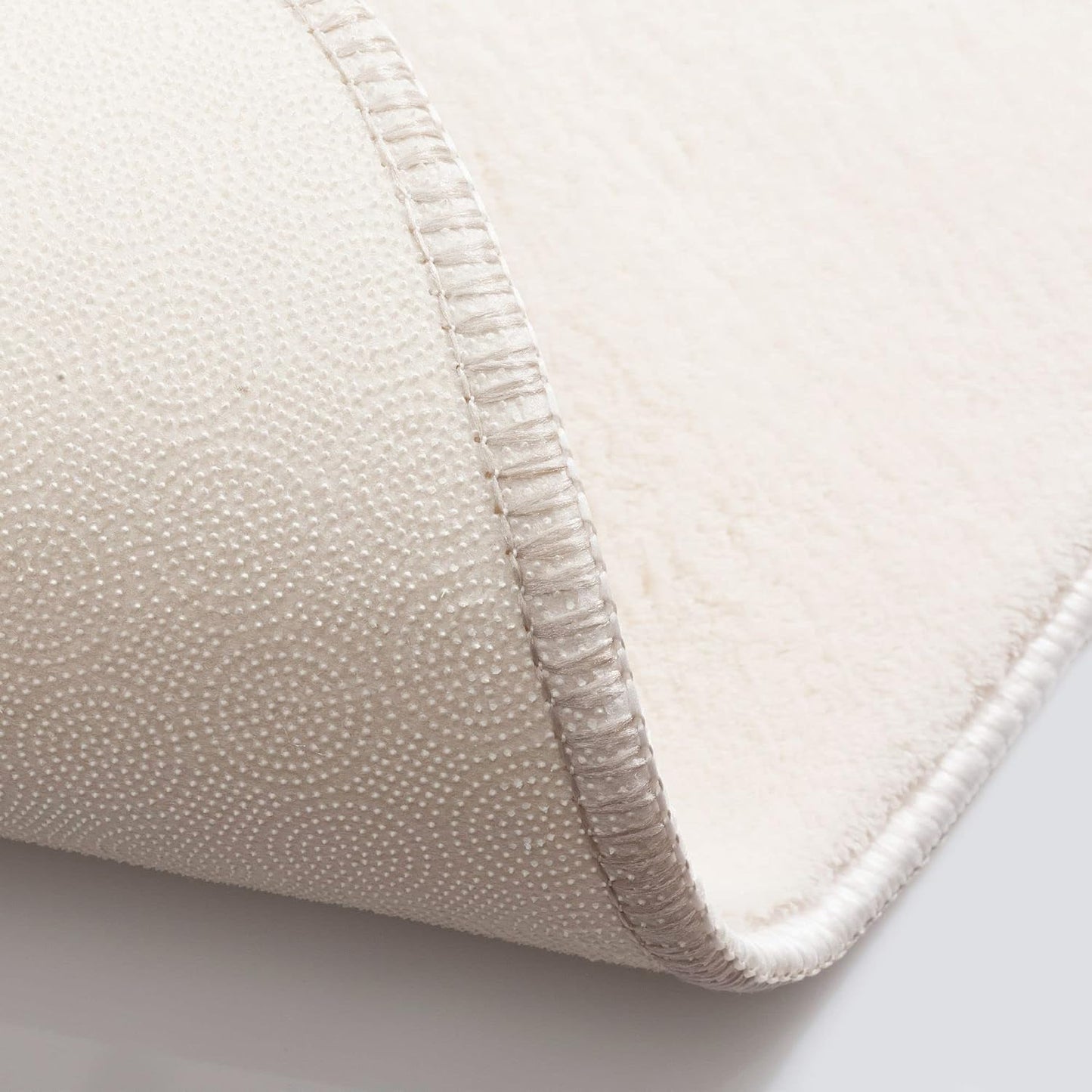 Artwelt Badezimmerteppich Set 2 teilig rutschfest Badematte Badevorleger Duschvorleger Absorbierende Badteppich für Badezimmer 50x80 & 40x50 Creme