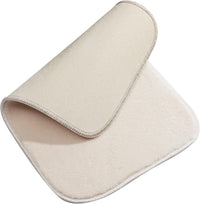 Artwelt Badezimmerteppich Set 2 teilig rutschfest Badematte Badevorleger Duschvorleger Absorbierende Badteppich für Badezimmer 50x80 & 40x50 Creme