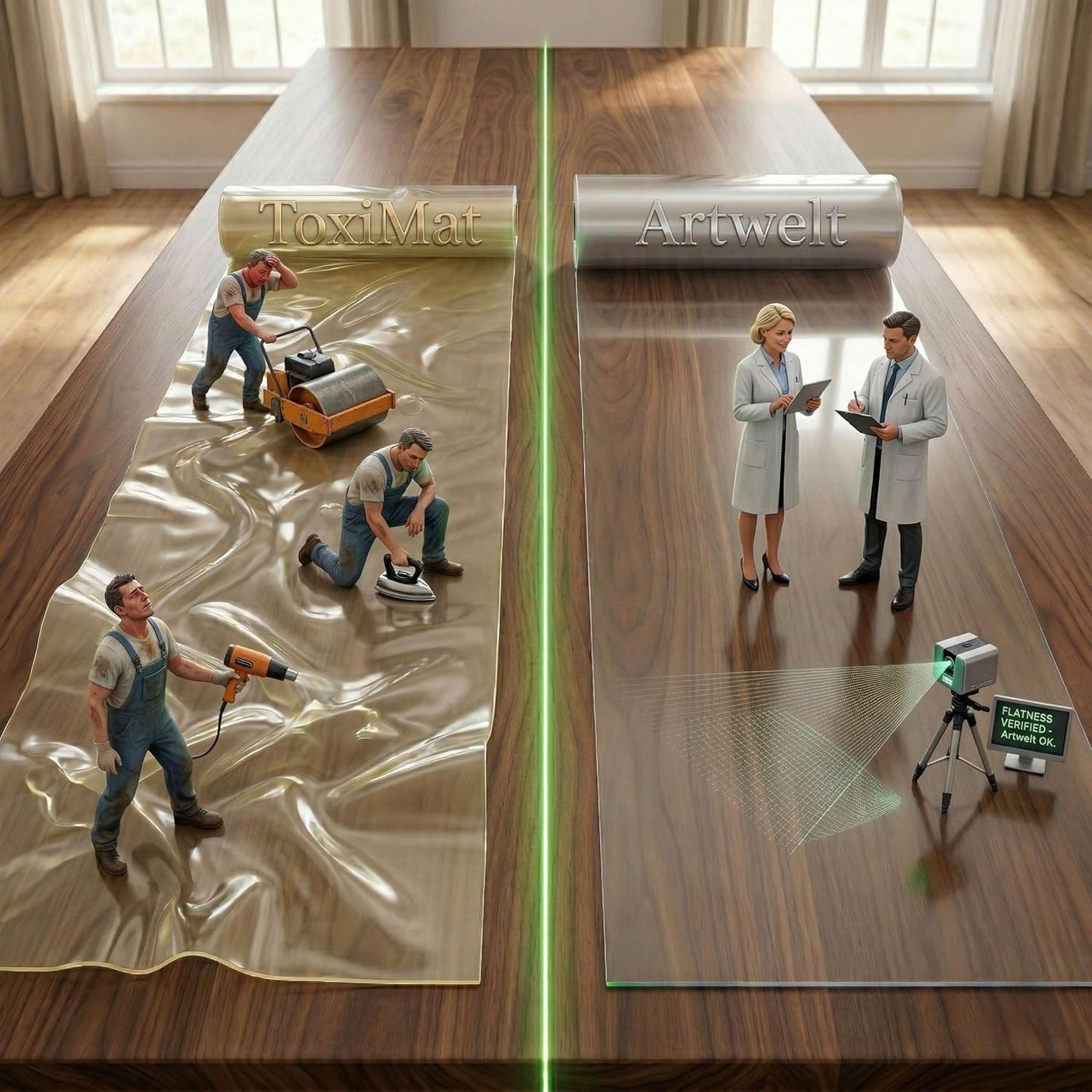 Artwelt Tischdecke Transparent Tischfolie 2.0 mm Glasklar Weiche Folie Wasserdicht Abwaschbar Tischschutz Folie Wunschmaß Tischschutzfolie |Premium Qualität Made in Germany| (40cm X 60cm)