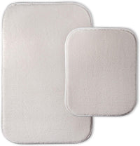 Artwelt Badezimmerteppich Set 2 teilig rutschfest Badematte Badevorleger Duschvorleger Absorbierende Badteppich für Badezimmer 50x80 & 40x50 Creme